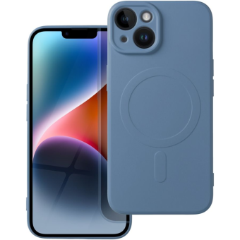Silikónové puzdro na Apple iPhone 14 Plus Silicone Mag Cover modré