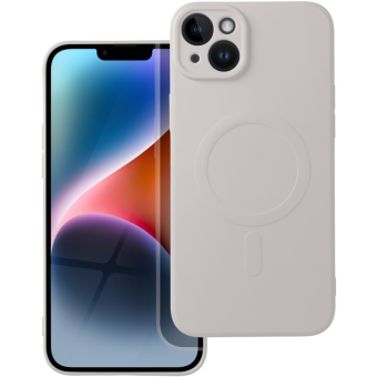 Silikónové puzdro na Apple iPhone 14 Silicone Mag Cover sivé
