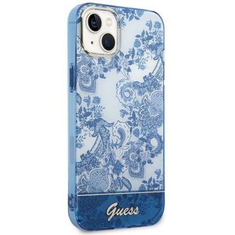 Plastové puzdro Guess na Apple iPhone 14 Plus GUHCP14MHGPLHB IML Electro Cam TDJ modré