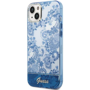 Plastové puzdro Guess na Apple iPhone 14 Pro GUHCP14LHGPLHB IML Electro Cam TDJ modré