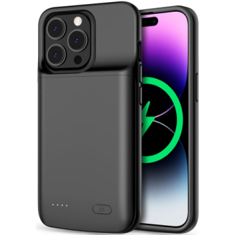 Puzdro s integrovanou batériou na Apple iPhone 14/14 Pro Tech-protect Power 4800 mAh čierne