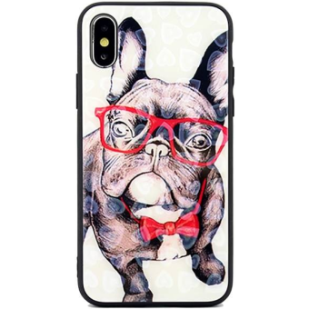 Plastové puzdro na Apple iPhone 7/8/SE 2020/SE 2022 Glass Hearts frenchie