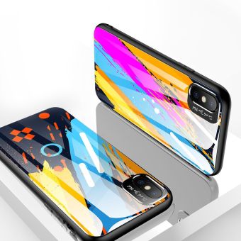 Plastové puzdro na Apple iPhone 11 Pro Color Glass so sklom a ochranou kamery vzor 4