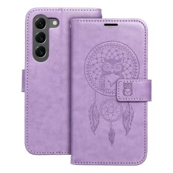 Diárové puzdro na Samsung Galaxy S23 5G S911 MEZZO dreamcatcher fialové
