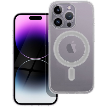 Plastové puzdro na Apple iPhone 14 Pro Clear Mag Camera Protection transparentné