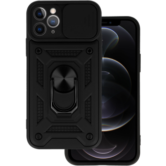 Odolné puzdro na Apple iPhone 12 Camshield Ring Armor čierne