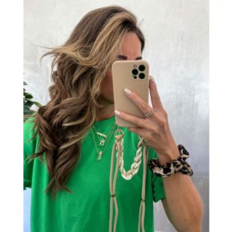 Silikónové puzdro na Apple iPhone 13 Pro Tech-Protect Icon Chain fialové