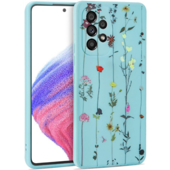 Silikónové puzdro na Samsung Galaxy A13 A135 Tech Protect Mood Garden modré