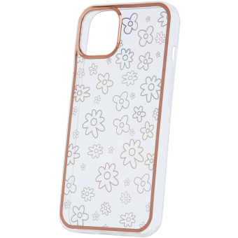 Silikónové puzdro na Apple iPhone 12/12 Pro Trendy kvety transparentné