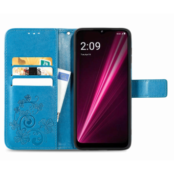Diárové puzdro na T-Mobile T Phone 5G MEZZO štvorlístok modré