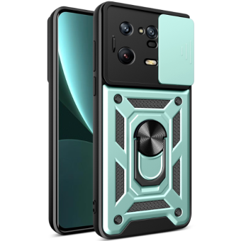 Odolné puzdro na Xiaomi Redmi A1/A2 Camshield Ring Armor zelené