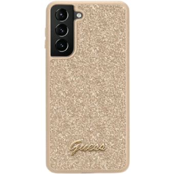 Plastové puzdro Guess na Samsung Galaxy S23 Ultra 5G S918 GUHCS23LHGGSHD Fixed Glitter zlaté