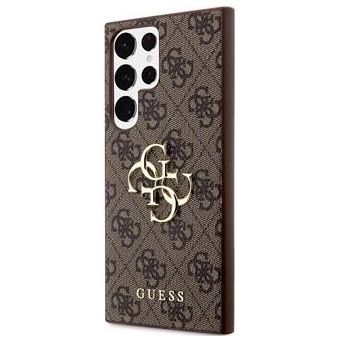 Obal Guess PU 4G Metal Logo Samsung Galaxy S23 Ultra 5G S918 GUHCS23L4GMGBR Brown