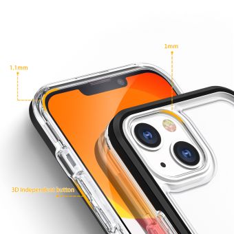 Odolné puzdro na Apple iPhone 11 Hybrid Armor 3v1 transparentno-čierne