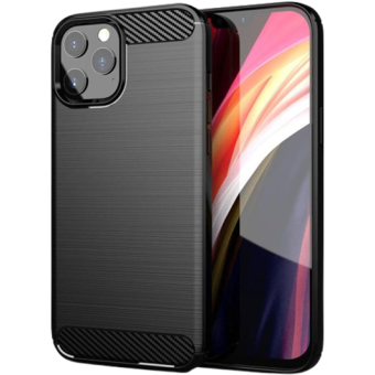 Silikónové puzdro na Apple iPhone 14 Carbon Pro čierne