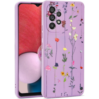 Silikónové puzdro na Samsung Galaxy A13 LTE A135 Tech Protect Mood Garden fialové