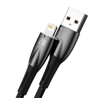 Kábel Baseus Glimmer Series CADH000301, USB-A na Apple Lightning 8-pin 2,4A, 2m, čierny