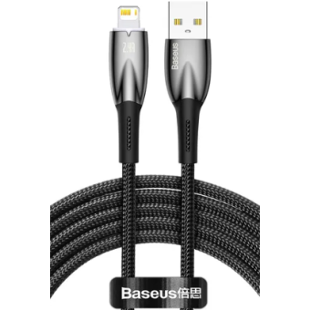 Kábel Baseus Glimmer Series CADH000301, USB-A na Apple Lightning 8-pin 2,4A, 2m, čierny