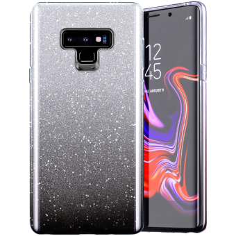 Silikónové puzdro na Samsung Galaxy A34 5G A346 Shine Bling čierno-strieborné