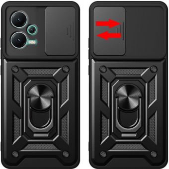 Odolné puzdro na Xiaomi Redmi Note 12 5G/Poco X5 5G Tech-Protect Camshield Ring Armor čierne