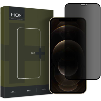 Tvrdené sklo na Apple iPhone 12/12 Pro Hofi Anti Spy Privacy Pro+ celotvárové čierne