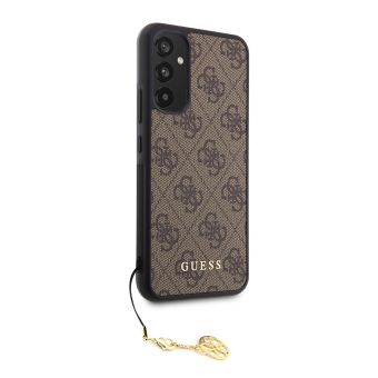 Plastové puzdro Guess na Samsung Galaxy A34 5G A346 GUHCSA34GF4GBR 4G Charms hnedé
