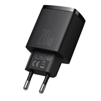 Sieťová nabíjačka Baseus CCXJ-B01 Compact Quick Charge USB/USB-C PD 20W čierna