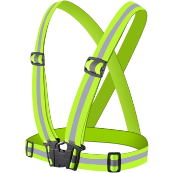 Reflexná vesta na behanie, bicyklovanie neon zelená