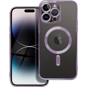 Silikónové puzdro na Apple iPhone 14 Pro Max Electro Mag fialové