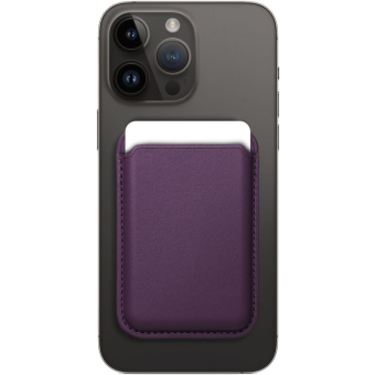 Magnetická peňaženka na Apple iPhone Leather Mag Wallet fialová