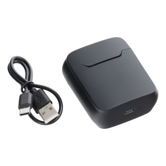 S11 Lavalier, bezdrôtový mikrofón pre smartfón, Lightning + nabíjacie puzdro, čierny