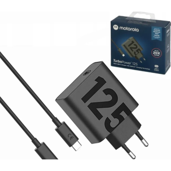 Motorola TurboPower GaN MC-1252, USB-C 125W + USB-C na USB-C kábel, čierna (Blister)