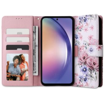 Diárové puzdro na Xiaomi Redmi 12 LTE/5G Tech-Protect Wallet Blossom Flower