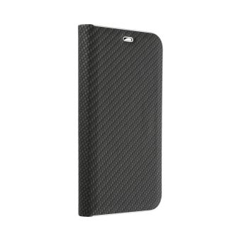 Obal LUNA Book Carbon Apple iPhone 15 Pro black