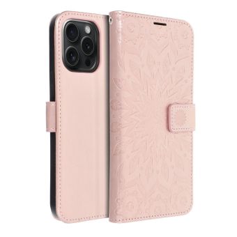 Obal MEZZO Book Case Apple iPhone 15 Pro Max mandala rose gold
