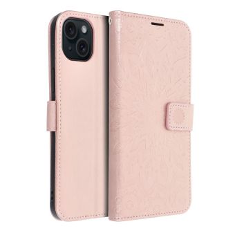 Obal MEZZO Book Case Apple iPhone 15 Plus mandala rose gold