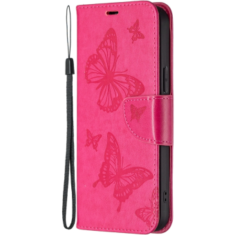 Diárové puzdro na Xiaomi Redmi Note 12S MEZZO motýle tmavo ružové