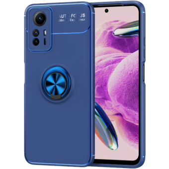 Plastové puzdro na Xiaomi Redmi Note 12S Metal Ring modré