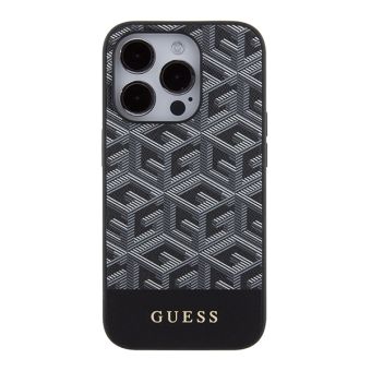 Obal Guess PU G Cube MagSafe Apple iPhone 15 Pro Max GUHMP15XHGCFSEK Black