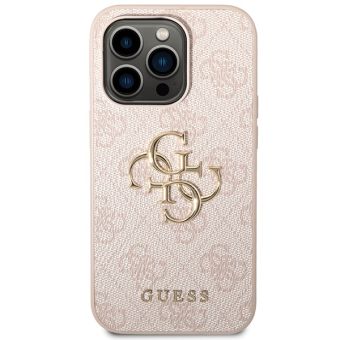 Obal Guess PU 4G Metal Logo Apple iPhone 15 Pro GUHCP15L4GMGPI Pink