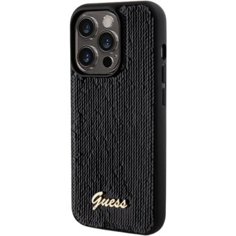 Obal Guess Sequin Script Logo Apple iPhone 14 Pro GUHCP14LPSFDGSK Black