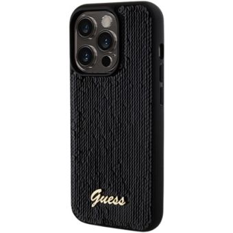 Obal Guess Sequin Script Logo Apple iPhone 14 Pro Max GUHCP14XPSFDGSK Black