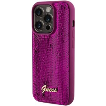 Obal Guess Sequin Script Logo Apple iPhone 14 Pro Max GUHCP14XPSFDGSF Magenta