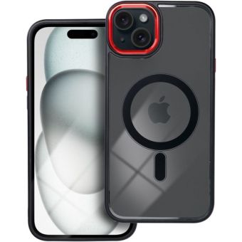 Obal COLOR EDGE MAG COVER MagSafe Apple iPhone 15 Plus black red