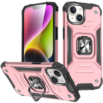 Odolné puzdro na Apple iPhone 13 Pro Max Ring Armor Rugged ružové