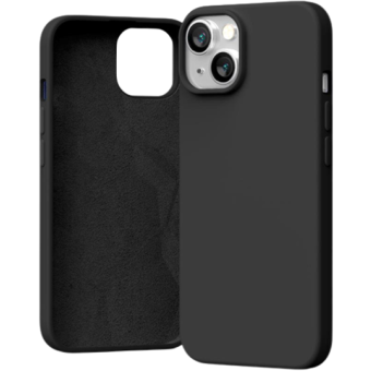 Silikónové puzdro na Apple iPhone 15 Plus Mercury Silicone čierne