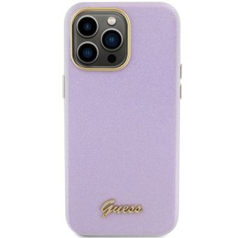 Obal Guess PU Glitter Full Wrapped Apple iPhone 15 Pro GUHCP15LPGMCSL Lilac