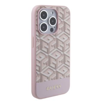 Obal Guess PU G Cube MagSafe Apple iPhone 15 Pro Max GUHMP15XHGCFSEP Pink