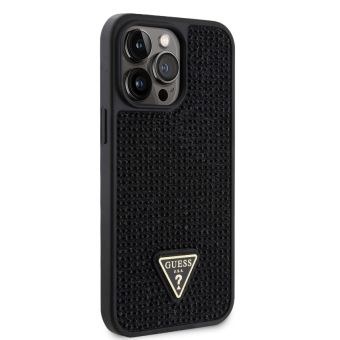Obal Guess Rhinestones Triangle Metal Logo Apple iPhone 15 Pro GUHCP15LHDGTPK Black