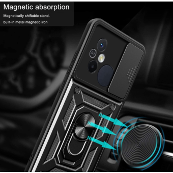 Odolné puzdro na Samsung Galaxy S21 5G G991 Camshield Ring Armor čierne